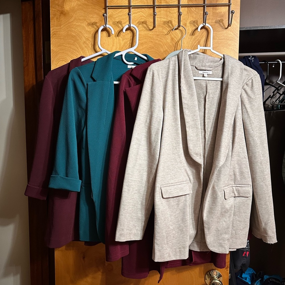 5 PIECE LOT Maurices Gray and Green Blazers for Business Casual